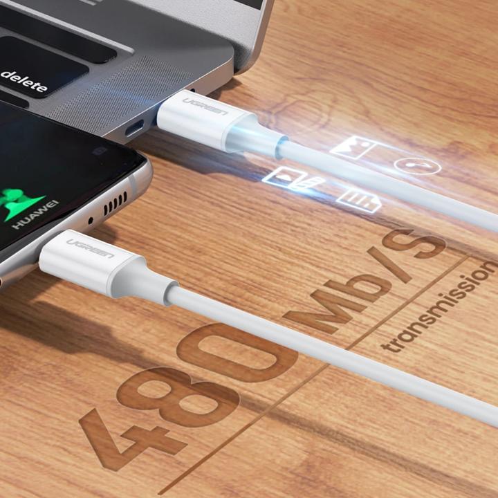 Actual product image Ugreen USB C – USB C (0.50 m, USB 3.0, 60 W)