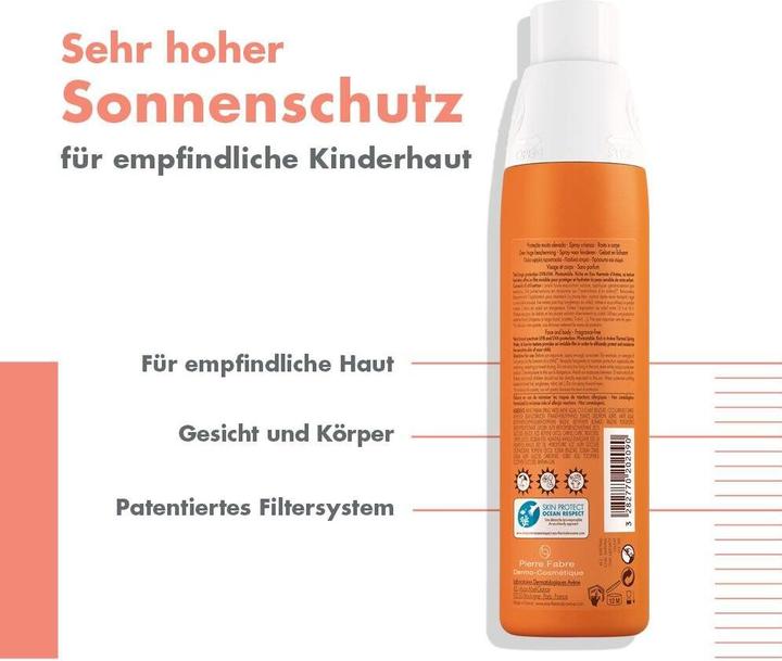 Image du produit Avène Spray enfant Soins solaires ORANGE (Spray solaire, SPF 50+, 200 ml, 246 g)
