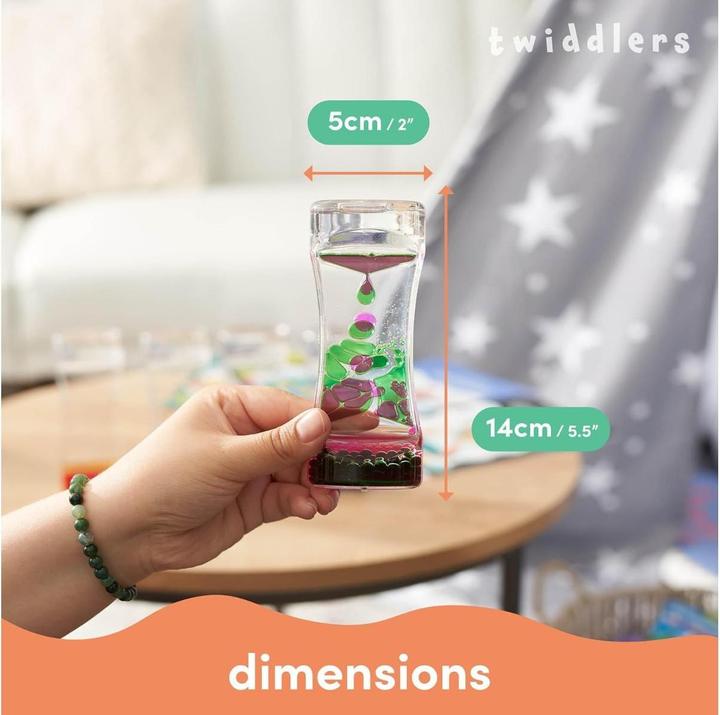 Actual product image The twiddlers Liquid hourglass