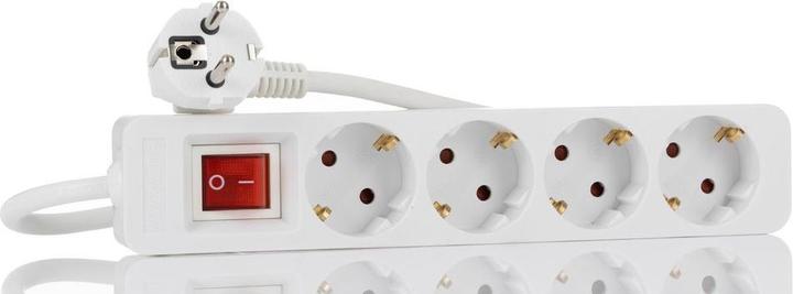 Produktbild RS PRO Verlängerungskabel, 1.5m, 4-fach, Schutzkontakt-Stecker IP20 250 V (1.50 m, CEE 7/3)