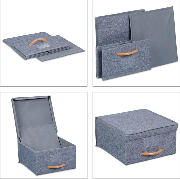 Image du produit Relaxdays 2x bacs-de-rangement (30 x 32.5 x 16 cm, 12 l)
