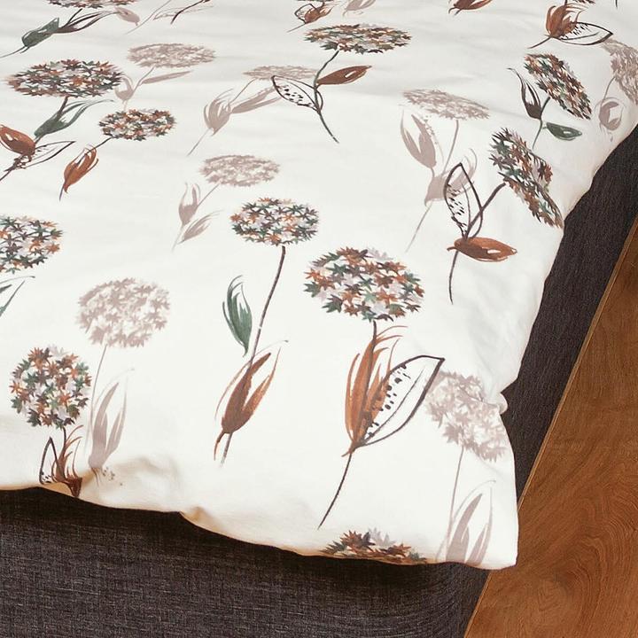 Produktbild Janine Feinbiber Bettwäsche Davos 65151 rotbraun mauve (Bettwäsche Set, 155x220 cm + 80x80 cm)