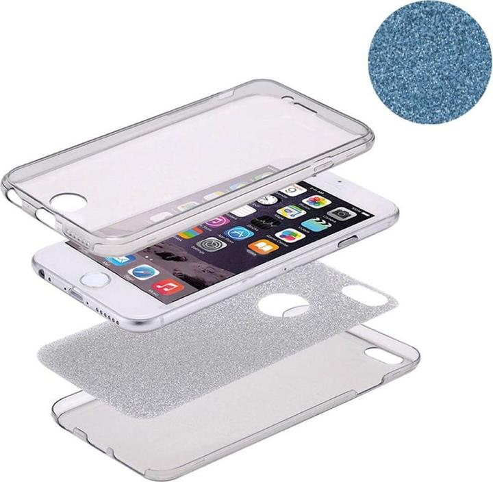 Produktbild König Design Full TPU Case für Apple iPhone SE 2022 Schutz Hülle Handy Glitzer Cover 360 Grad (Apple iPhone SE (3rd Gen))