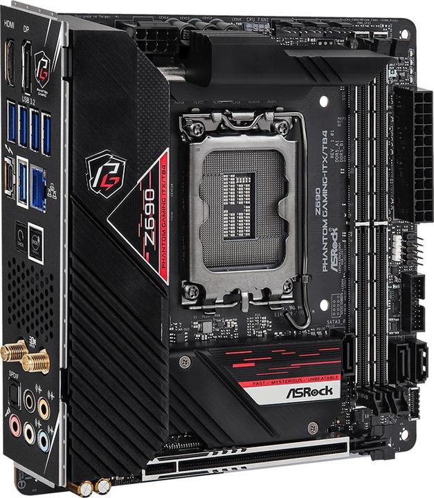 Produktbild AsRock Z690 Phantom Gaming-ITX/TB4 (LGA 1700, Intel Z690 (DDR5), Mini-ITX)