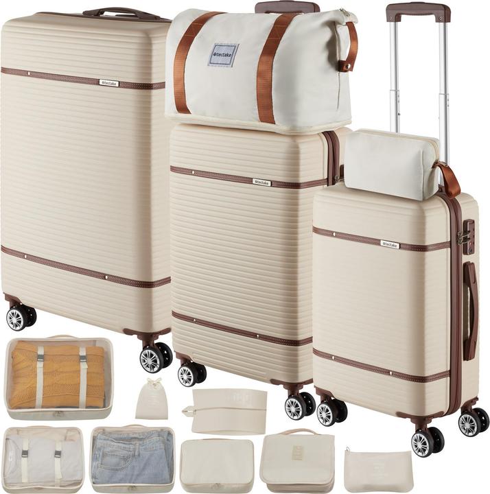 Actual product image tectake Travel luggage set Madison, 13-piece, TSA lock (92 l)