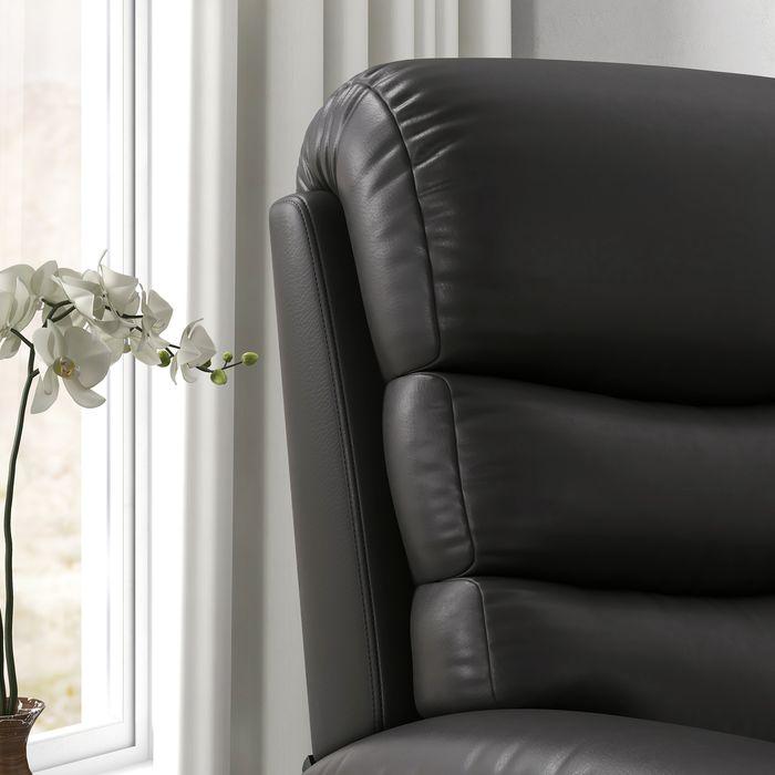 Image du produit Swisshandel24 Fauteuil relax, fonction chaise longue, repose-pieds, charge max. 125 kg, similicuir, noir