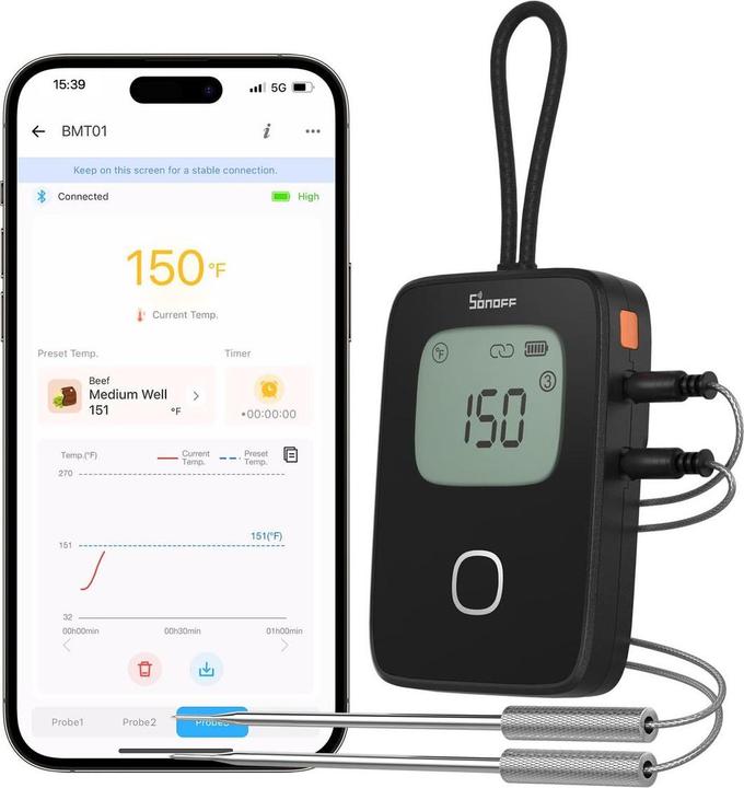 Actual product image Sonoff Temperature sensor BMT01 Black