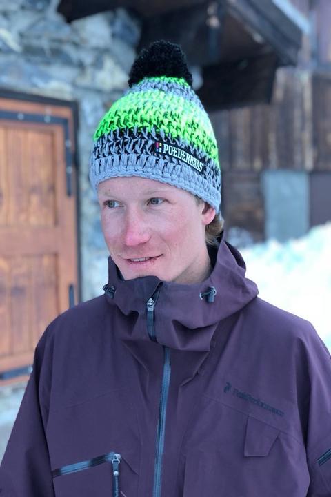 Immagine prodotto Poederbaas Cappello da sci da uomo - Nero / Lime / Verde / Grigio 2020