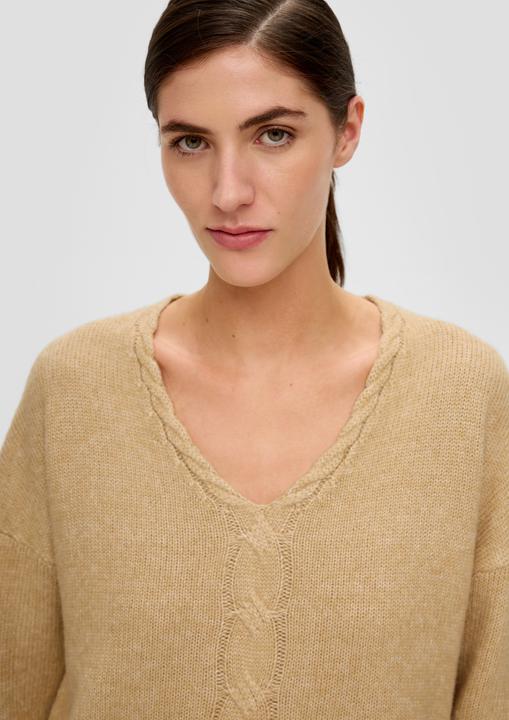 Image du produit s.Oliver Strickpullover Strickpullover mit V-Ausschnitt (S)