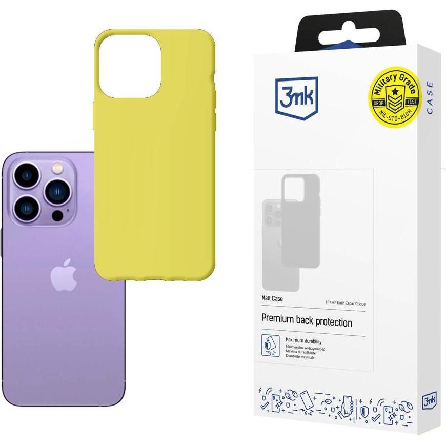 3MK Apple iPhone 14 Pro - Matt Case lime (Apple iPhone 14 Pro), Smartphone Hülle, Grün