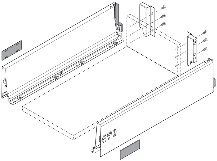 Image du produit Blum Tiroir complet TANDEMBOX M, blanc soie