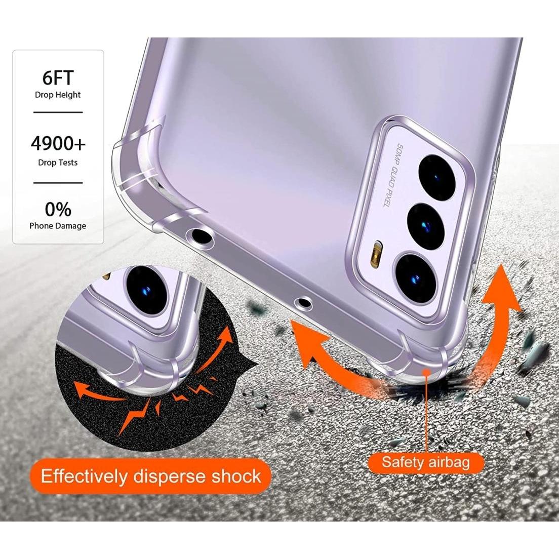 Thumbnail - Screenguard Motorola Moto G42 Hülle Crystal Soft Airbag Bumper (Motorola Moto G42), Smartphone Hülle, Transparent