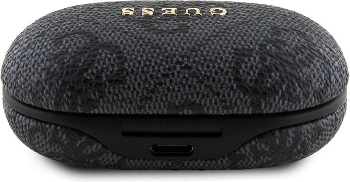 Actual product image Guess True Wireless 4G PU Metal Logo Earphones - black (5 h, Wireless)