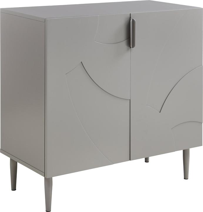 Image du produit En.Casa Sideboard Starvili mit 2 Türen 75x76x38 cm Grau (76 x 38 x 75 cm)