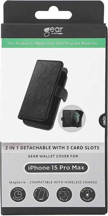 Produktbild Carl 2in1 3 card Recycled MagSeries iPhone 15 Pro Max 6,7 Black (Apple iPhone 15 Pro Max, Apple iPhone X, Apple iPhone XS)