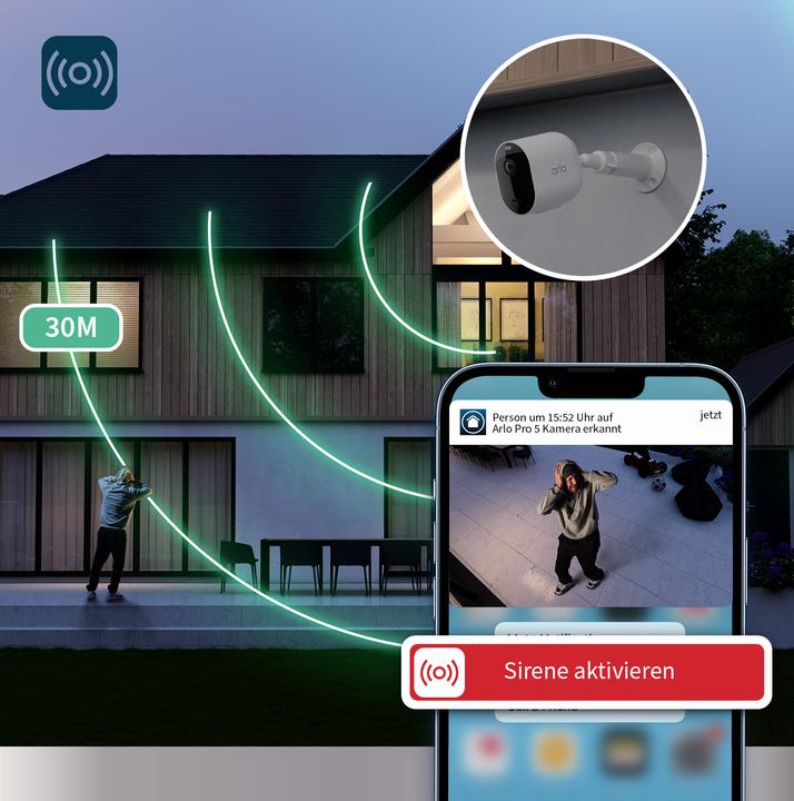 Produktbild Arlo PRO5 2K + Video doorbell 2K, PRO5 (2560 x 1440 Pixels)