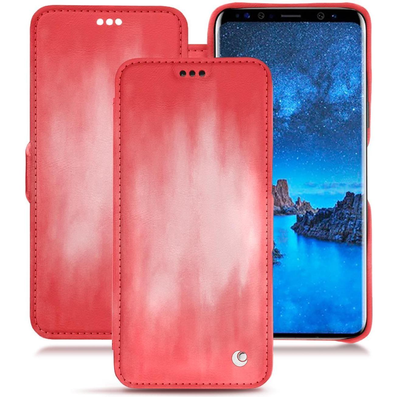 Thumbnail - Noreve Lederschutzhülle horizontal (Samsung Galaxy S9), Smartphone Hülle, Rosa