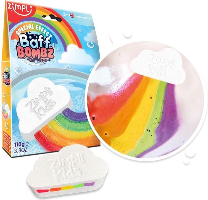 Zimpli Kids Zimpli Grosse Regenbogen-Spezialeffekt-Baff Bombz - Badebomben-Spielzeug (Badekugeln)