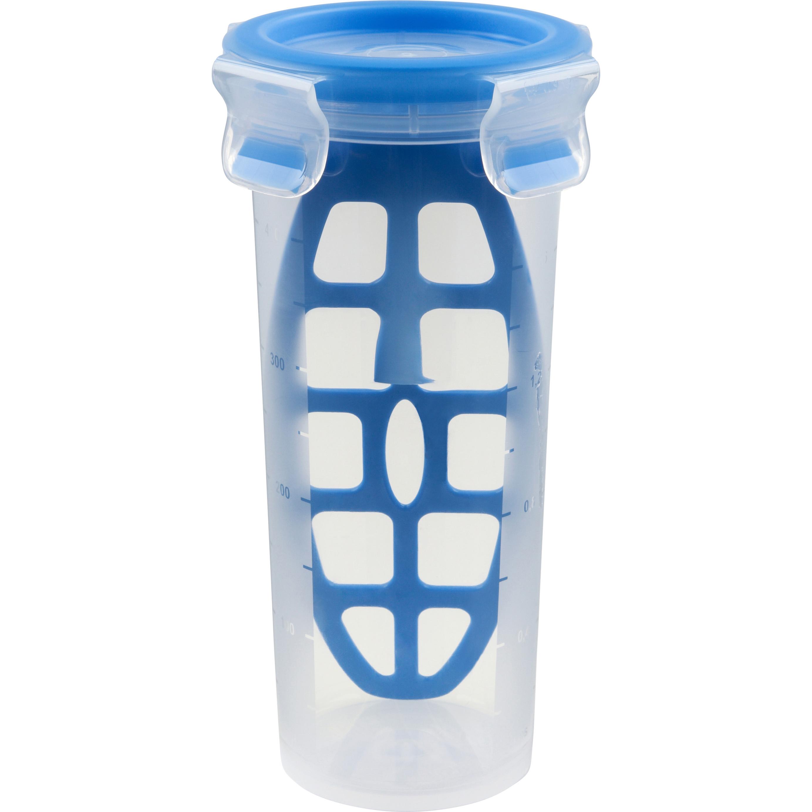 Emsa Mixbecher Clip&Close, Vorratsbehälter, Transparent, Blau