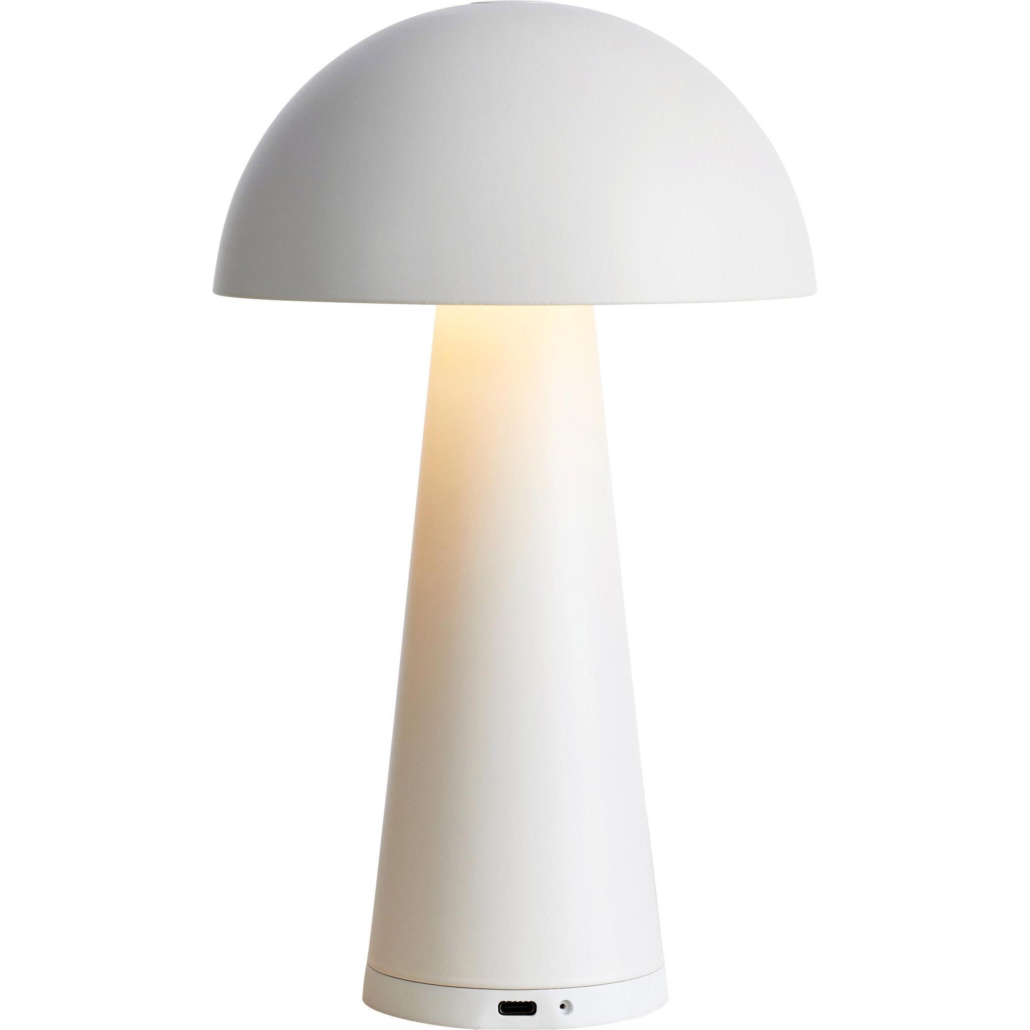 Markslöjd, Lampada da tavolo, FUNGI Rechargeable Table Matt White B/O