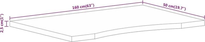 Actual product image vidaXL Schreibtischplatte (160 x 50 cm)