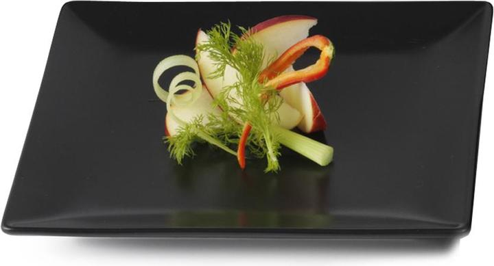 Actual product image Aida Plate square black 18cm (1x, 18 cm)