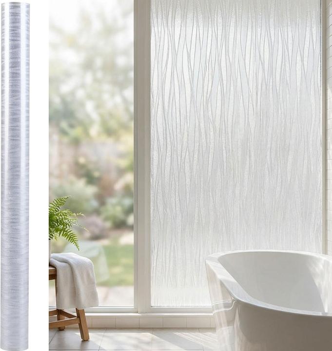 Ideoon 3D privacy film wave design for windows (200 x 45 cm)