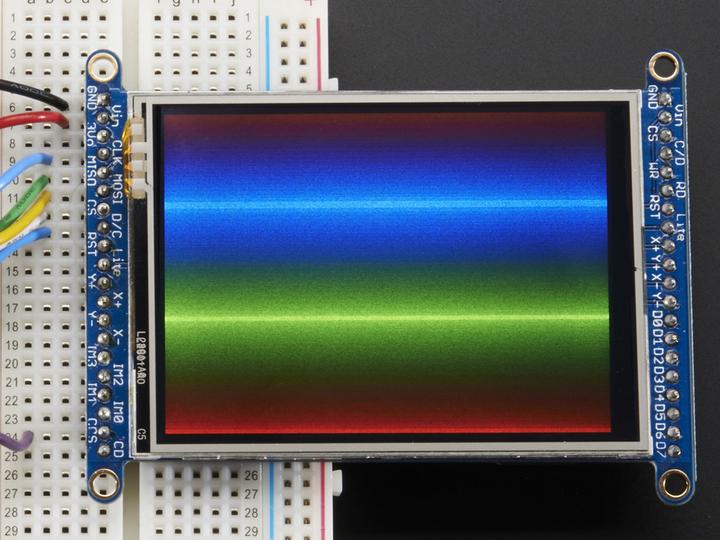 Actual product image Adafruit 2.8" TFT LCD with Touchscreen MicroSD Socket (Various)