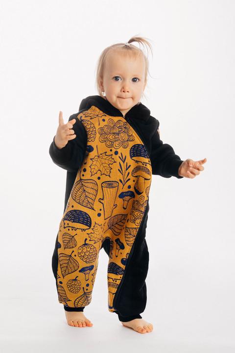 Actual product image Lennylamb Bear Romper - Under The Leaves (104)