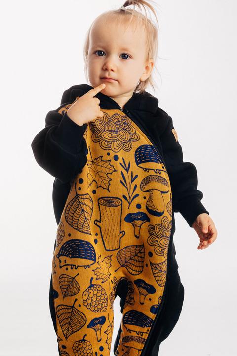 Actual product image Lennylamb Bear Romper - Under The Leaves (104)