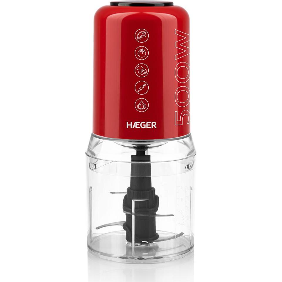 Haeger CH-50W.009A Chop Master Partikas smalcinatajs 0.5L 500W CH-50W.009A (5608475041235), Robot da cucina, Rosso