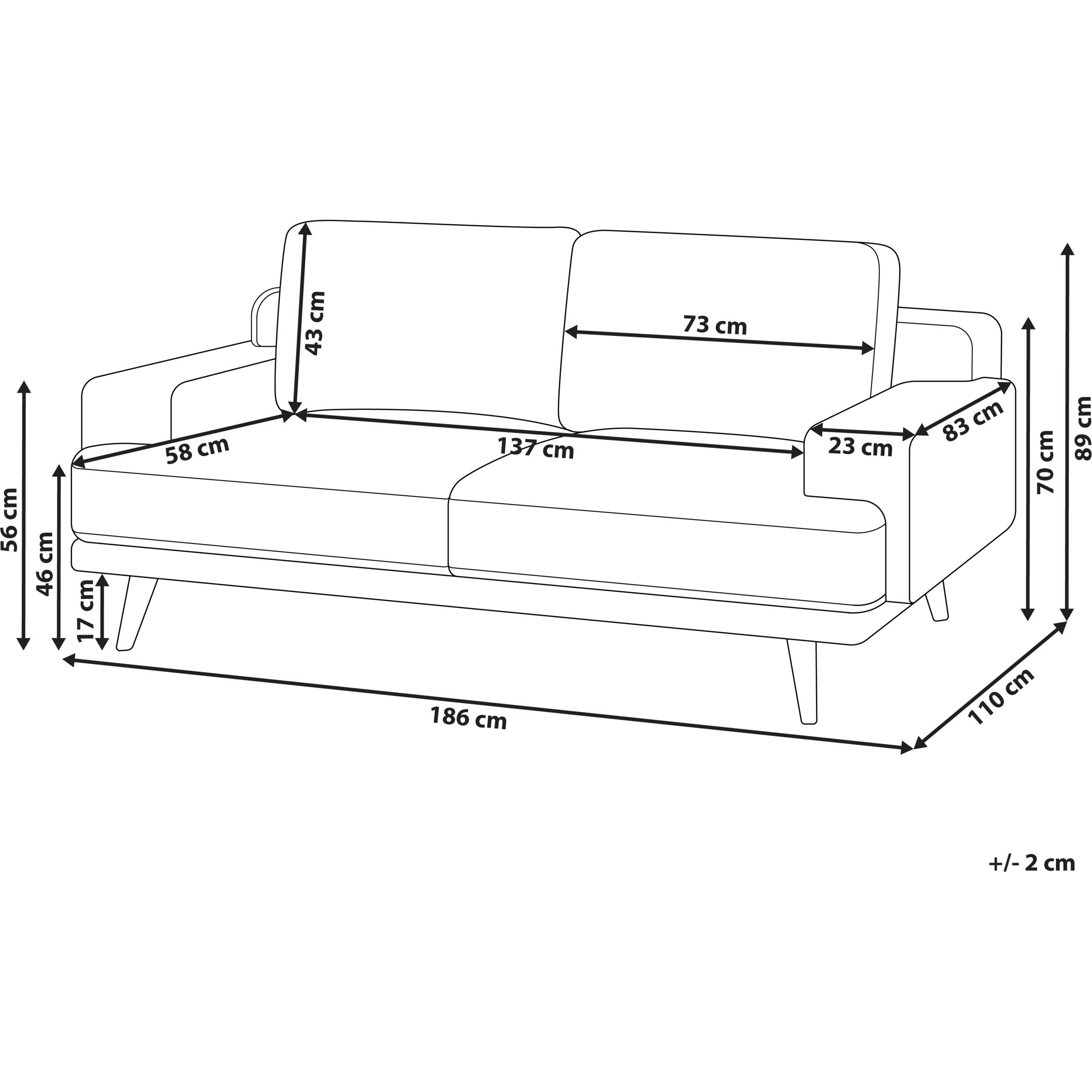 Thumbnail - Beliani, Sofa, Dalum (2-Sitzer)