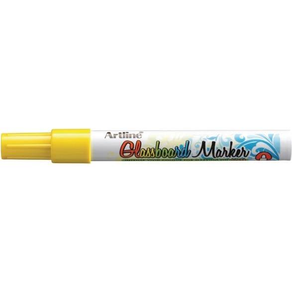 Shachihata, Marker, Glassboard-Marker artline, breite Spitze, gelb
