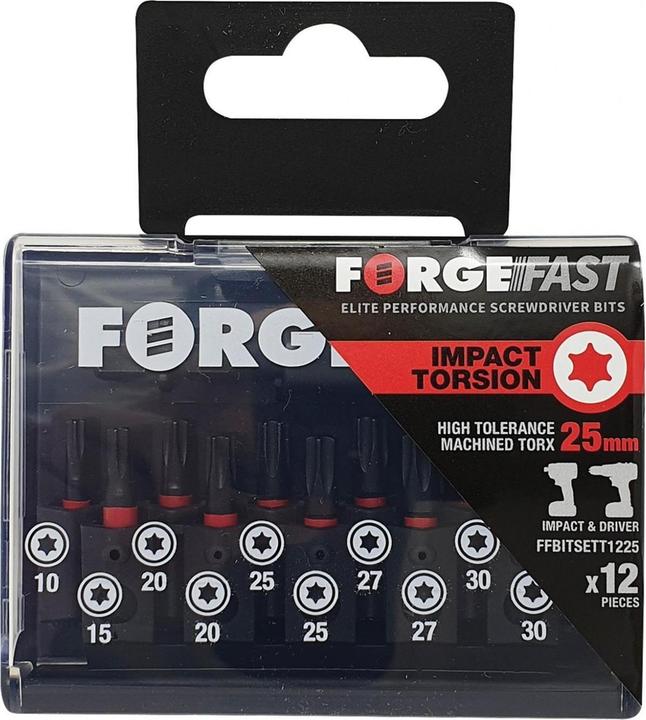 Actual product image ForgeFix Forgefast Torx Compatible Impact Bit Set, 12 Piece