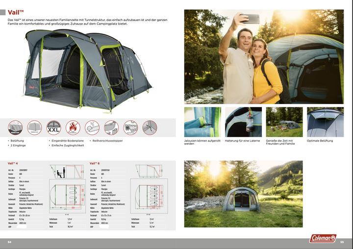 Productafbeelding Coleman Vail 4 (Tunnel tent, 15.30 kg, 4 personen)