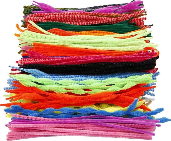 Produktbild Creativ Company Creative Company Chenilledraad meerkleurig 30 cm lengte, 5-12 mm dikte - 500 stuks (0.30 m)