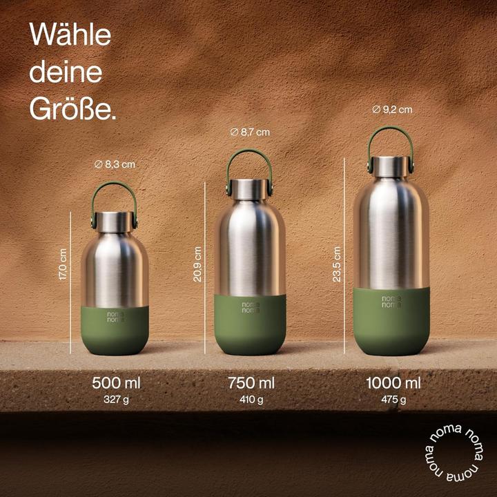 Actual product image noma noma Trinkflasche Edelstahl auslaufsicher 750ml Smoothie Green (0.75 l)
