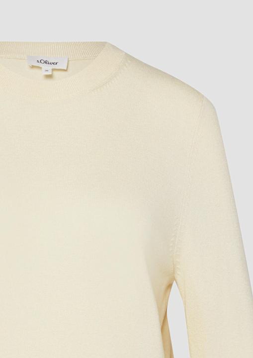 Produktbild s.Oliver Strickpullover Feinstrickpullover aus Viskosemix mit Zierknöpfen (32)