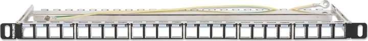 Actual product image Intellinet 24-port patch panel, shielded and unequipped, 0.5 U