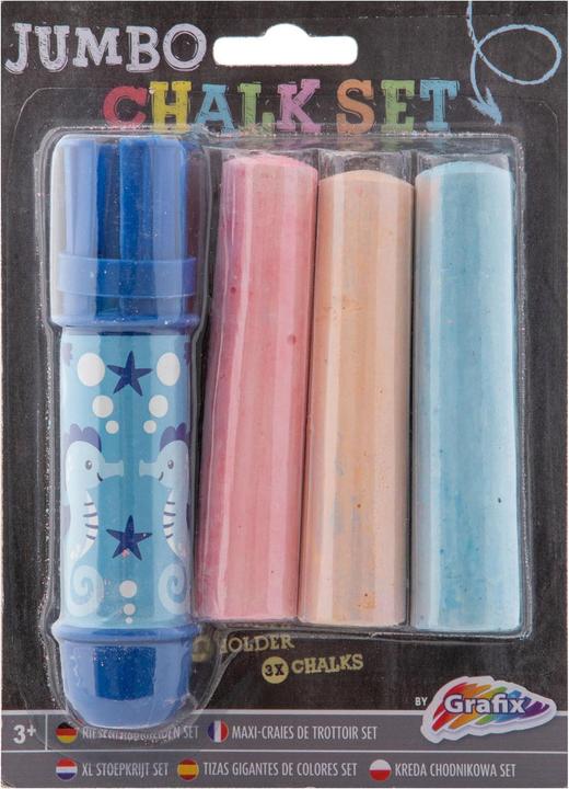 Image du produit Grafix Porte-craie Jumbo + craie, 3p. (Multicolore, 3 x)