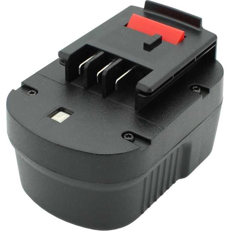 AccuCell, Werkzeugakku + Ladegerät, Werkzeugakku NiMH 12V 2,0Ah ersetzt Black & Decker Firestorm FSB12 2 Kontakte (12 V)