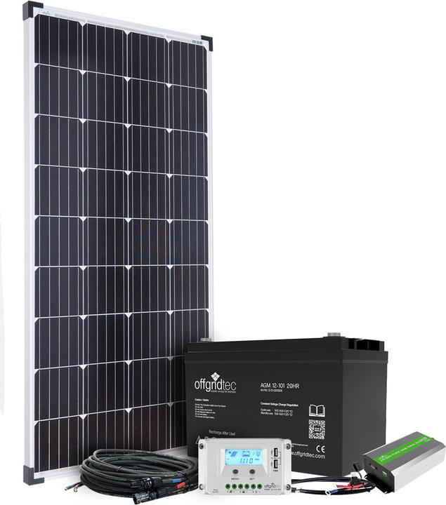 Offgridtec Autark S-Master 130W Solaranlage 101Ah AGM 500W AC Leistung (130 W)