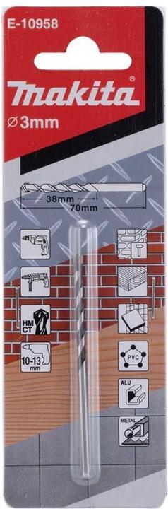 Actual product image Makita TCT Multi drill 3x70mm (3 mm)