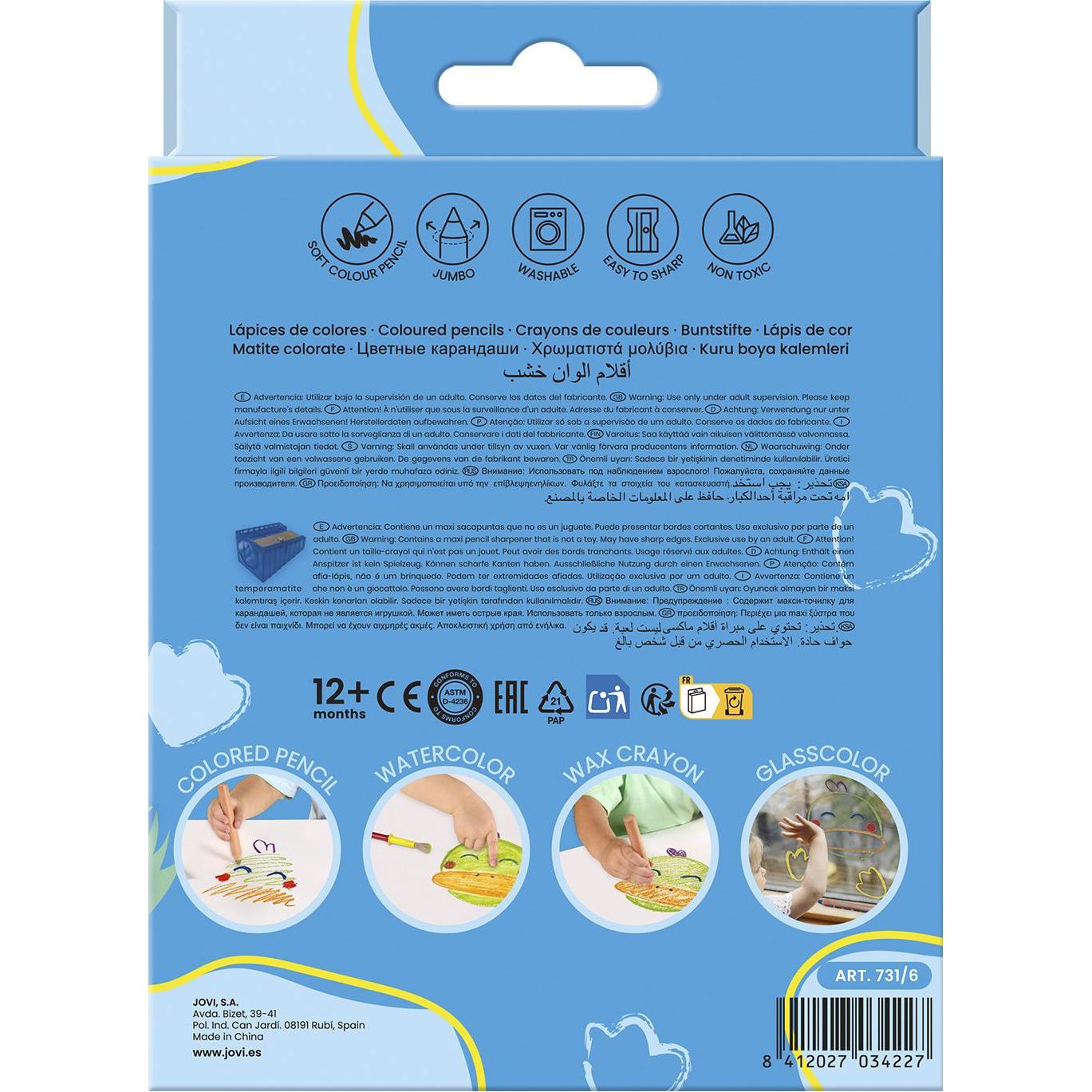 Thumbnail - Harrows, Malstifte, Farbstift Holzbuntstifte Jovi Colored Pencils (Holz mit Aufdruck in Schreibfarbe, 120 x)