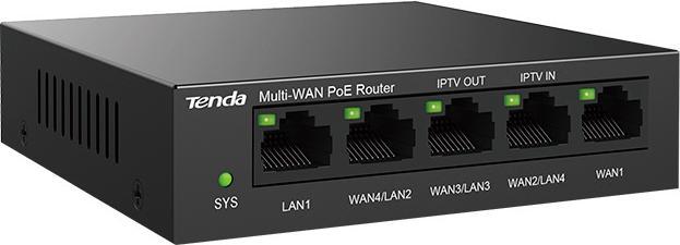 Actual product image Tenda G0-5G-PoE wired router Gigabit Ethernet Black