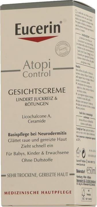 Actual product image Eucerin AtopiControl (50 ml, 24h cream, Up to SPF 10)
