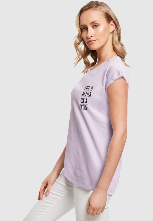 Immagine prodotto Merchcode Maglietta a spalla estesa da donna Life Is Better - 113659 (S)