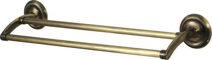 Bisk Handtuchhalter doppelt Deco 61 cm messing antik