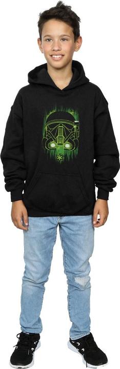 Actual product image Star Wars Boys Rogue One Death Trooper Green Helmet Hoodie (152, 158)