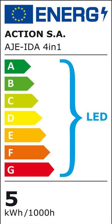 Label énergétique Activejet Lampe multifonctions AJE-IDA 4IN1 (150 lm)
